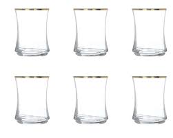 طقم 6 كوب قهوه مدهب