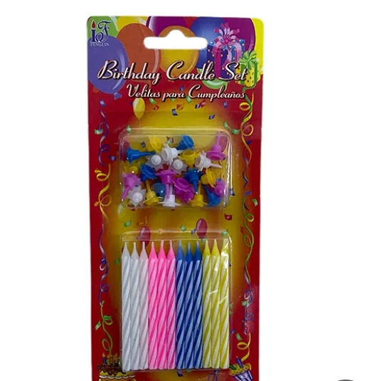 شمع عيد ميلاد اصفر ص